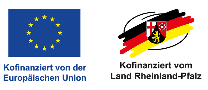 Logo Kofinanziert von der Europaeischen Union RLP quadrat